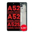 OLED Assembly With Frame Compatible For Samsung Galaxy A52 4G (A525 / 2021) / A52 5G (A526 / 2021) / A52S 5G (A528 / 2021) (6.36") (Aftermarket Plus) (Awesome Blue)