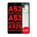 OLED Assembly With Frame Compatible For Samsung Galaxy A52 4G (A525 / 2021) / A52 5G (A526 / 2021) / A52S 5G (A528 / 2021) (6.36") (Aftermarket Plus) (Awesome White)