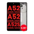 OLED Assembly With Frame Compatible For Samsung Galaxy A52 4G (A525 / 2021) / A52 5G (A526 / 2021) / A52S 5G (A528 / 2021) (6.36") (Aftermarket Plus) (Awesome Black)