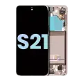 OLED Assembly With Frame Compatible For Samsung Galaxy S21 5G (Service Pack) (Phantom White)