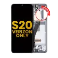 OLED Assembly With Frame Compatible For Samsung Galaxy S20 5G (Verizon 5G UW Frame Only) (Refurbished) (Cloud White)