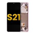 OLED Assembly With Frame Compatible For Samsung Galaxy S21 5G (Refurbished) (Phantom Violet)