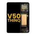 OLED Assembly With Frame Compatible For LG V50 ThinQ 5G (US Version) (Refurbished) (Aurora Black)
