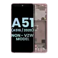 OLED Assembly With Frame Compatible For Samsung Galaxy A51 5G (A516 / 2020) (Non-Verizon 5G UW Frame) (Service Pack) (Prism Cube Pink)