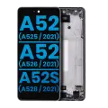 LCD Assembly With Frame (Without Finger Print Sensor) Compatible For Samsung Galaxy A52 4G (A525 / 2021) / A52 5G (A526 / 2021) / A52S (A528 / 2021) (Aftermarket : Incell) (Awesome Black)