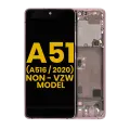 OLED Assembly With Frame Compatible For Samsung Galaxy A51 5G (A516 / 2020) (Non-Verizon 5G UW Frame) (Refurbished) (Prism Cube Pink)