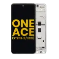 LCD Assembly With Frame Compatible For Motorola One 5G Ace (XT2113-2 / 2021) (Refurbished) (Frosted Silver)