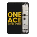 LCD Assembly With Frame Compatible For Motorola One 5G Ace (XT2113-2 / 2021) (Refurbished) (Volcanic Gray)