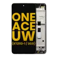 LCD Assembly With Frame Compatible For Motorola One 5G Ace UW (XT2113-1 / 2021) (Refurbished) (Volcanic Gray)
