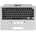 Top Case With Keyboard Compatible For MacBook Pro 13" (A2251 / Mid 2020) (US Keyboard) (Silver)