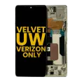 OLED Assembly With Frame Compatible For LG Velvet 5G (Verizon 5G UW Frame Only) (Refurbished) (Silver)