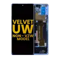 OLED Assembly With Frame Compatible For LG Velvet 5G (Non-Verizon 5G UW Frame) (Refurbished) (Blue)