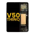 OLED Assembly With Frame Compatible For LG V50 ThinQ 5G (International Version) (Refurbished) (Aurora Black)