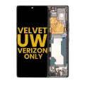 OLED Assembly With Frame Compatible For LG Velvet 5G (Verizon 5G UW Frame Only) (Refurbished) (Gray)