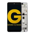 LCD Assembly With Frame Compatible For Motorola Moto G 5G (XT2113-3 / 2020) (Refurbished) (Frosted Silver)