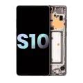 OLED Assembly With Frame Compatible For Samsung Galaxy S10 5G (Service Pack) (Crown Silver)