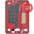 Mid-Frame Housing Compatible For Samsung Galaxy S25 5G (US & International Version) (Coral Red)