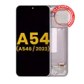OLED Assembly With Frame Compatible For Samsung Galaxy A54 5G (A546 / 2023) (US & International Version) (Refurbished) (White)