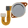 Fingerprint Reader With Flex Cable Compatible For Motorola Moto One 5G Ace (XT2113-1/2 / 2021) (Genuine OEM) (Frosted Silver) 