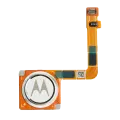 Home Button With Fingerprint Sensor Flex Cable Compatible For Motorola Moto G7 (XT1962 / 2019) (Genuine OEM) (Clear White)