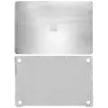 2 in 1 (Top and Bottom) Skin Compatible For MacBook Pro 15" Touch Bar (A1990 / Late 2018 / Early 2019) (A1707 / Late 2016 / Mid 2017) (Silver)