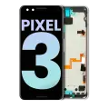 OLED Assembly With Frame Compatible For Google Pixel 3 (Genuine OEM) (Clearly White)