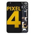 OLED Assembly With Frame Compatible For Google Pixel 4 (Refurbished) (Oh So Orange Power Button)