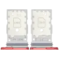 Dual Sim Card Tray Compatible For Samsung Galaxy S25 / S25 Plus (Premium) (Coral Red)