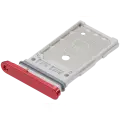 Dual Sim Card Tray Compatible For Samsung Galaxy S25 / S25 Plus (Premium) (Coral Red)