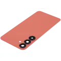 Back Cover Glass With Camera Lens Compatible For Samsung Galaxy S25 Plus 5G (No Logo) (Aftermarket Plus) (Coral Red)