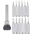 900M Replacement Soldering Iron Tips for Hakko / Yihua / Atten / Quick / Ryobi and More Soldering Stations/Guns (12 Piece Set)
