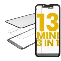 3 in 1  (Glass With OCA Pre-Installed + Frame) Compatible For iPhone 13 Mini (OCA Master)