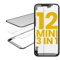 3 in 1  (Glass With OCA Pre-Installed + Frame) Compatible For iPhone 12 Mini (OCA Master)