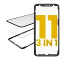 3 in 1 (Glass With OCA Pre-Installed + Frame)  Compatible For iPhone 11 (OCA Master) (2 Pack)