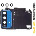 Back Camera Lens With Bracket / Bezel Compatible For Xiaomi Redmi Note 9 4G (Blue)