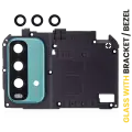 Back Camera Lens With Bracket / Bezel Compatible For Xiaomi Redmi Note 9 4G (Green)