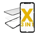 3 in 1  (Glass With OCA Pre-Installed + Frame) Compatible For iPhone X (OCA Master)