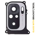 Back Camera Lens With Bracket / Bezel Compatible For Xiaomi Redmi Note 10 (Pebble White)