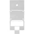 4in1 (Top, Bottom, Keyboard, Trackpad) Skin Compatible For Macbook Pro 13"Retina (A1502 / 2015) (A1425 / Mid 2012 / Early 2013) (Silver)