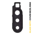 Back Camera Lens With Cover Bezel Ring Compatible For Samsung Galaxy A90 5G (A908 / 2019) (Black)