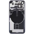 Back Glass With Steel Plate With Wireless NFC Charging MagSafe Magnet & Flashlight Flex Compatible For iPhone 14 (Used OEM Pull: Grade B) (Purple)