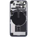 Back Glass With Steel Plate With Wireless NFC Charging MagSafe Magnet & Flashlight Flex Compatible For iPhone 14 (Used OEM Pull: Grade B) (Blue)