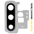 Back Camera Lens With Bracket / Bezel Compatible For Samsung Galaxy Note 10 Plus / 5G (Aura Glow / Silver)