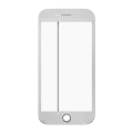 3 in 1 (Glass With OCA Pre-Installed + Frame)  Compatible For iPhone 8  (OCA Master) (2 Pack)(White)