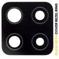 Back Camera Lens With Cover Bezel Ring Compatible For Samsung Galaxy A42 5G (A426 / 2020) (Prism Dot Black)