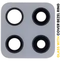 Back Camera Lens With Cover Bezel Ring Compatible For Samsung Galaxy A42 5G (A426 / 2020) (Prism Dot Gray)
