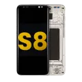 OLED Assembly With Frame Compatible For Samsung Galaxy S8 (Refurbished) (Arctic Silver)