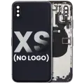 Back Housing W/ Small Components Pre-Installed Compatible For iPhone XS (No Logo) (Aftermarket Plus) (Space Gray)