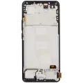 OLED Assembly With Frame Compatible For Xiaomi Redmi Note 14 5G (Aftermarket: Incell) (Midnight Black)