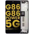 OLED Assembly With Frame Compatible For Motorola Moto G86 / G86 Power 5G (XT2527 / 2025) (Refurbished) (Cosmic Sky)
